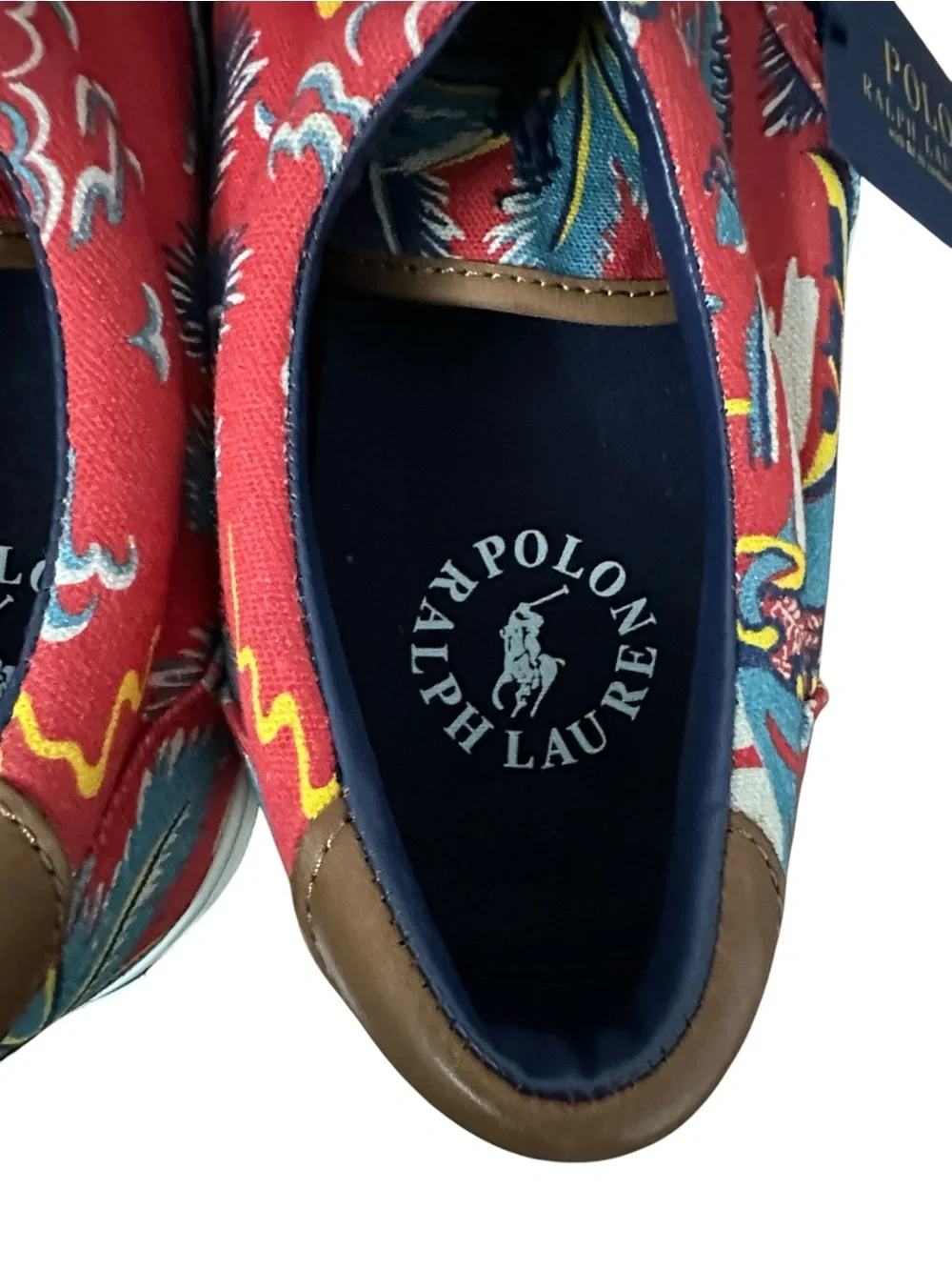 Polo Ralph Lauren Men’s Thornton III Aloha Low Top Hawaiian Canvas Sneakers 10